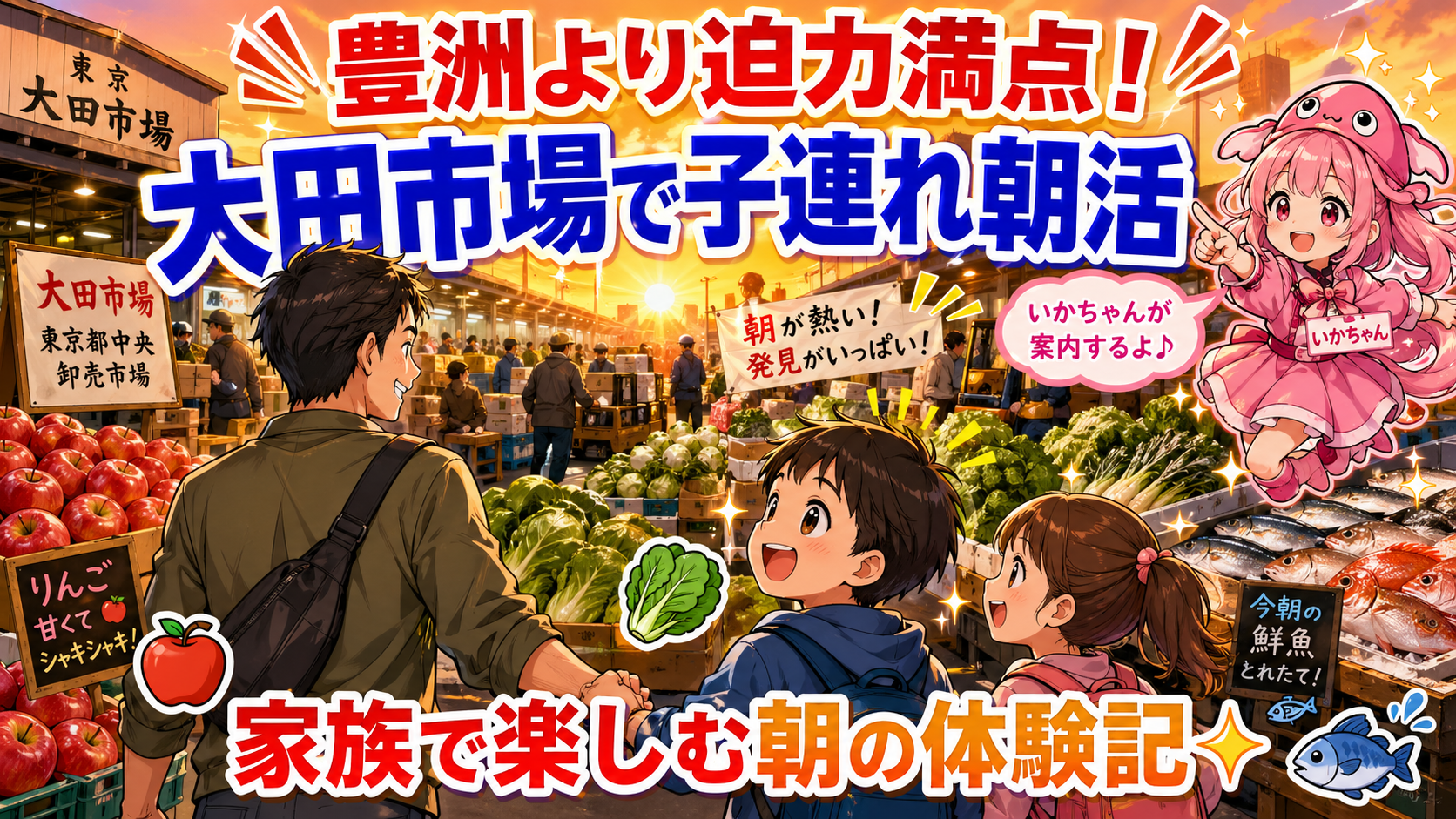 🐟【体験談】豊洲より迫力満点！大田市場で子連れ朝活してきた✨